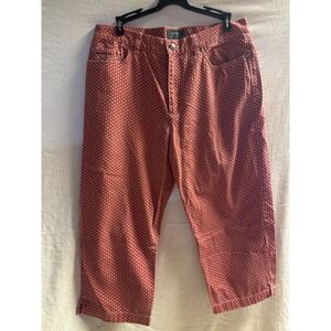 Lauren Ralph Lauren Women's Soft Red/pink Jeans‎ With Design Size 12